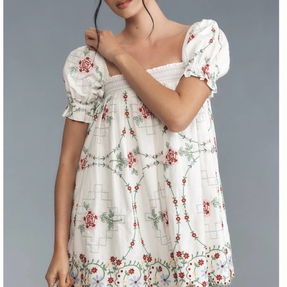 Damson Madder Dresses & Skirts - Damson madder Lulu Embroidered Mini Dress